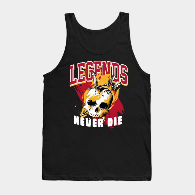 Legends Never Die Cardinal Tank Top by funandgames